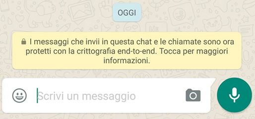 Whatsapp “I messaggi che invii in questa chat e le chiamate sono ora……” Cosa è?