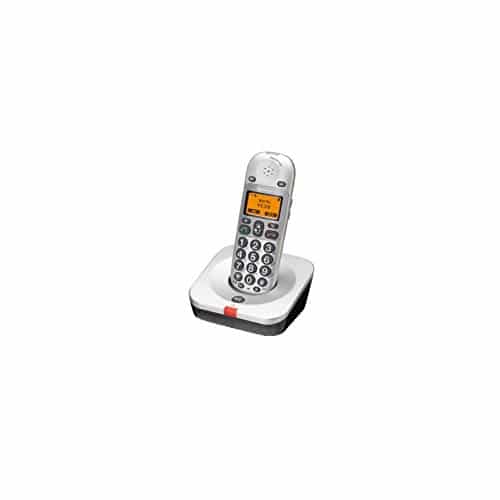 CORDLESS TELEFONO SENZA FILO PORTATILE NERO ANZIANI TASTI GRANDI ALTO VOLUME LCD