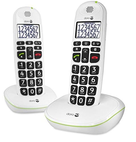 Doro PhoneEasy110 Duo Telefono Cordless, Bianco