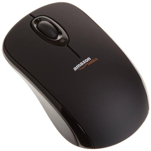 AmazonBasics – Mouse wireless con microricevitore USB 2.0, colore: Nero