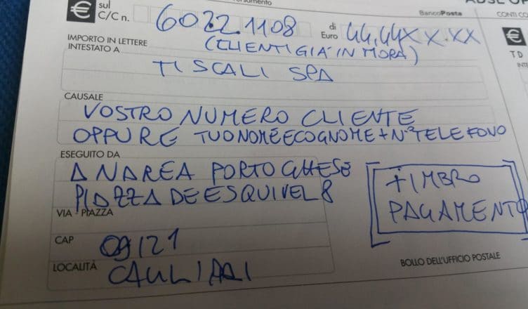 fax tiscali store per riattivazione clienti servizio sospeso morosi