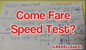 come fare speed test