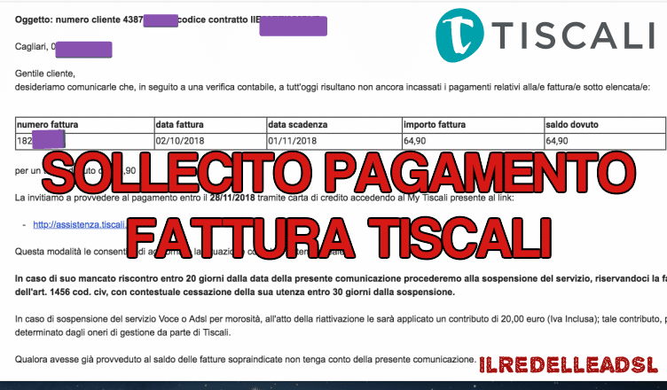 tiscali fatture da