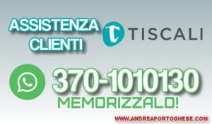 Asssitenza clienti tiscali whatsapp 3701010130