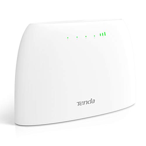 Tenda 4G03 Router 4G LTE Cat4 Wireless N300Mbps, Router WiFi con Sim, Porta LAN/WAN, Modem 4G Sim, Senza Configurazione, Antenne Interne, Plug&Play, Collega fino a 32 Dispositivi Contemporaneamente