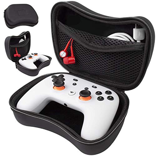 Custodia Orzly per controller Google Stadia - Custodia protettiva con tasca per cavo di ricarica - Nero