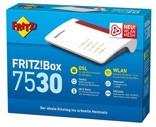 AVM FRITZ!Repeater 6000 Edition International, Ripetitore - Wi-Fi 6  extender Triband & FRITZ!Box 7530 AX Edition International, Modem Router  Wi-Fi 6