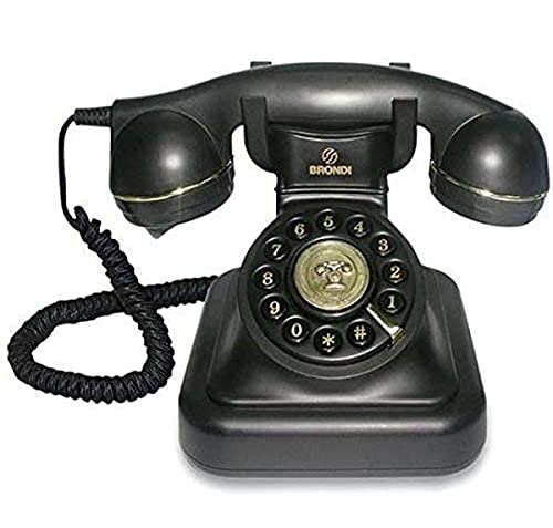 Brondi Vintage 20 Telefono Fisso, Nero