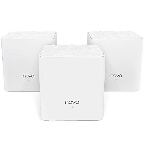Tenda WiFi Mesh Nova MW3, Dual Band AC1200, 2 Porte Fast Ethernet, Modalità Router e Access Point, Parental Control, Rete Ospite, Auto Organizza la Rete, 3 Pezzi con Copertura Fino a 325 ㎡