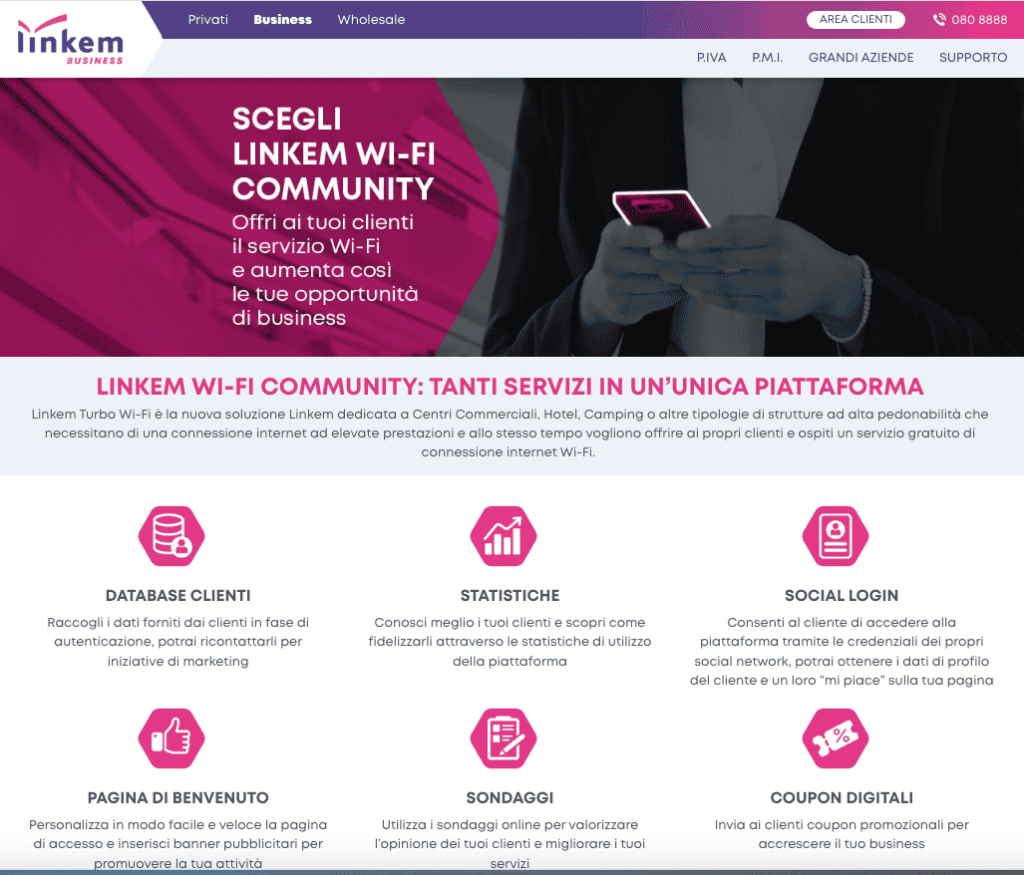 linkem cagliari per bar ristoranti stabilimenti balneari agriturismo Beb chioschi