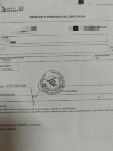 certificato attribuzione del codice fiscale per spid