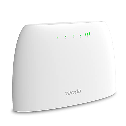 Tenda 4G03 Router 4G LTE Cat4 Wireless N300Mbps, Router WiFi con Sim, Porta LAN/WAN, Modem 4G Sim, Senza Configurazione, Antenne Interne, Plug&Play, Collega fino a 32 Dispositivi Contemporaneamente
