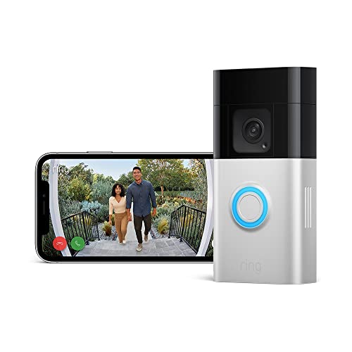 Ring Battery Video Doorbell Plus di Amazon | Videocitofono senza fili, video HD 1536p, visione notturna a colori, Wi-Fi | Ring Protect: 30 giorni di prova gratuita