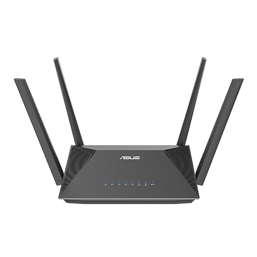 ASUS RT-AX52 AX1800 Router estendibile Dual Band WiFi 6, Instant Guard, Parental Control, VPN, compatibile AiMesh, QoS, Punto di accesso/Ripetitore, Nero