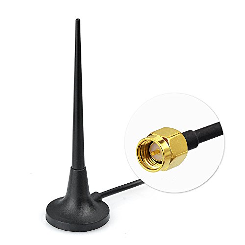 Eightwood Antenna 4g SMA Maschio Adattatore LTE Esterna Wireless 3.5dbi Magnetico GPS gsm Antenna SMA con Cavo 300CM 9.8ft Compatibile per 3G 4G WiFi Router gsm UMTS Huawei ZTE MF60 MF821D