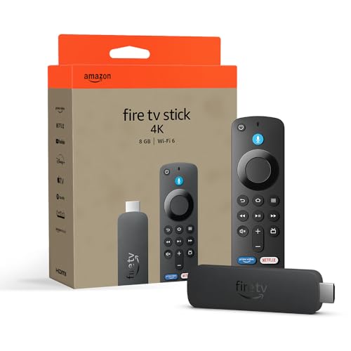 Fire TV Stick 4K di Amazon (Ultimo modello), Dispositivo per lo streaming con supporto per Wi-Fi 6, Dolby Vision/Atmos e HDR10+