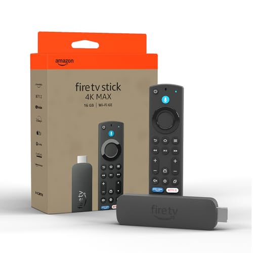 Fire TV Stick 4K Max di Amazon (Ultimo modello), Dispositivo per lo streaming con supporto per Wi-Fi 6E e modalità ambiente