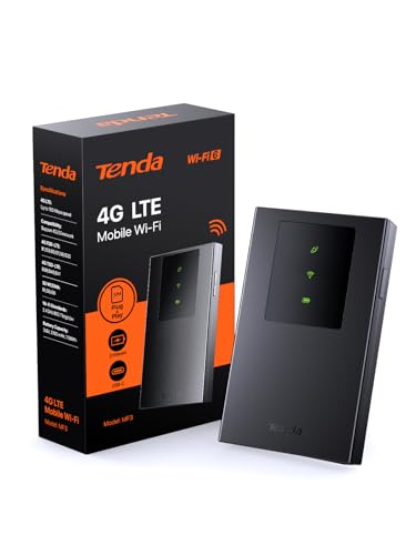 Tenda MF3 Saponetta WiFi con SIM Portatile, Router WiFi con SIM, Saponetta 4G LTE Cat4 150Mbps, Wifi 6 AX300Mbps, Batteria Ricaricabile, USB-C Porta, Configurazione Semplice, WPA3, Traffico Roaming