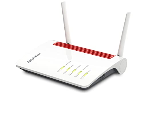 AVM - Modem FRITZ!Box da 6850 5G (Internet mobile fino a 1300 Mbit/s, WLAN AC+N fino a 866 Mbit/s (5 GHz) e 400 Mbit/s (2,4 GHz), 4 porte Gigabit LAN, base DECT, USB 3.0, adatto per la Germania)