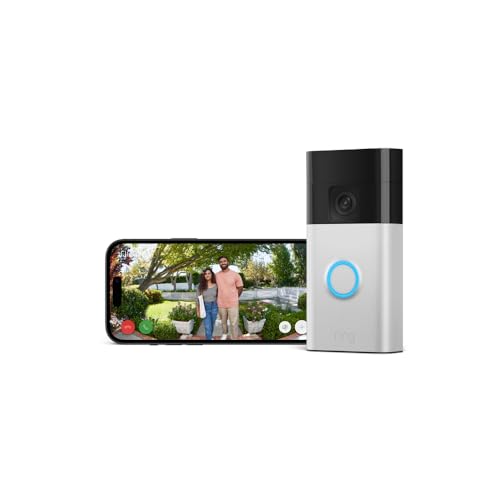Ring videocitofono a batteria (Battery Video Doorbell) (2024) | Visuale a figura intera | Installazione semplice fai-da-te (5 min.) | con batteria integrata I Ring Home: 30 gg. prova gratuita