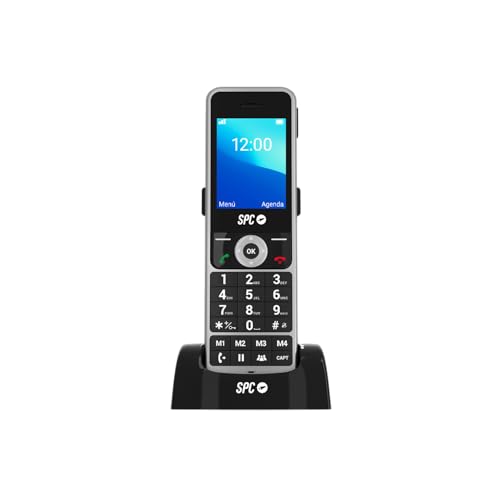 SPC WD100 – Telefono cordless con SIM e dock di ricarica | Chiamate 4G, VoLTE e VoWiFi | Display TFT da 2,4" | Ambiente Android | Configurazione remota | Bluetooth e Wi-Fi | 4 memorie rapide