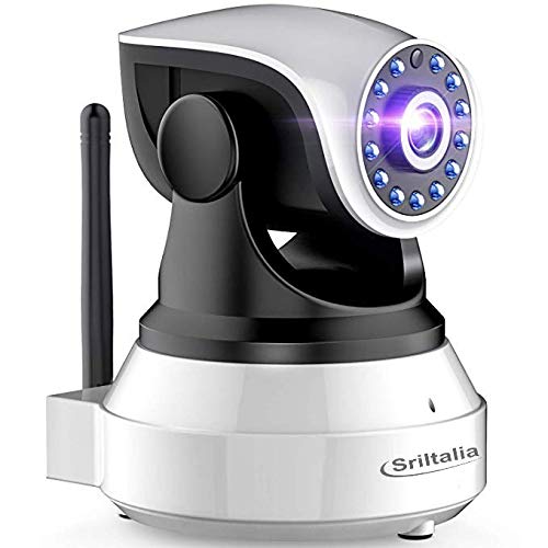 Sricam Italia SP017-S Telecamera di Sorveglianza IP Camera-HD 3MP Wireless Videocamera P2P Visione Notturna Rilevamento del Movimento SriHome