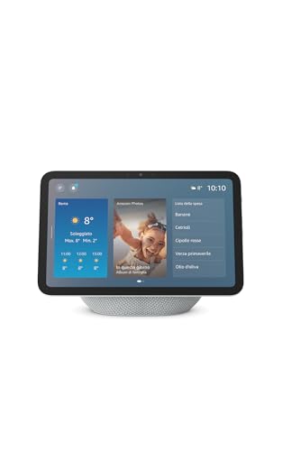Amazon Echo Show 8 (ultimo modello) - Schermo HD da 8,7" con colori vibranti, audio spaziale e Alexa, Bianco ghiaccio