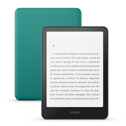 Amazon Kindle Paperwhite (16 GB) | Il nostro Kindle più veloce di sempre, nuovo schermo antiriflesso da 7’’, la batteria dura settimane | Con pubblicità | Verde giada