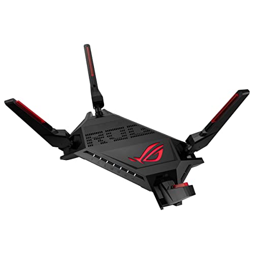ASUS ROG Rapture GT-AX6000 Dual Band WiFi 6 Router Estendibile Gaming, Due Porte Ethernet 2.5G, VPN Fusion, Game Boost, Sicurezza di Rete Per Tutti Dispositivi, WPA3, AiRadar, Open NAT, Nero