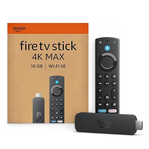 Fire TV Stick 4K Max di Amazon (Ultimo modello), Dispositivo per lo streaming con supporto per Wi-Fi 6E e modalità ambiente