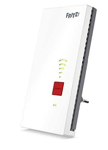 FRITZ!Repeater 2400 Edition International, Ripetitore - Wi-Fi Extender Dual Band Con 1.733 Mbit/s (5 GHz) & 600 Mbit/s (2,4 GHz), Mesh, Access Point, 1x Gigabit LAN, Interfaccia In Italiano