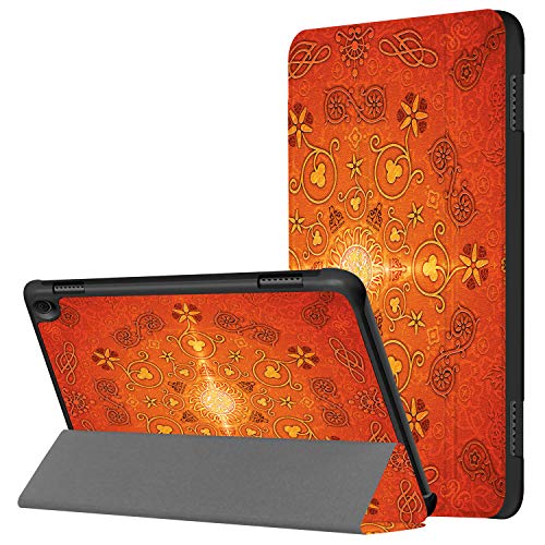 Huasiru Pittura Copertura per Fire HD 8 (10a generazione, 2020 Rilasciato) - Coperchio anteriore pieghevole con sospensione/sveglia automatica, Totem