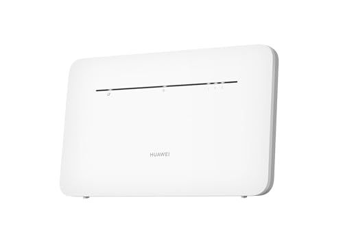 Huawei 4G+ Router Mobile 4G Wi-Fi Lte Cat. 7 Hotspot, Velocità Di Download Fino A 300 Mbps, Wi-Fi AC1300 Dual Band, 4 Porte Ethernet Gigabit, Bianco, La Selezione Automatica E Il Beamforming