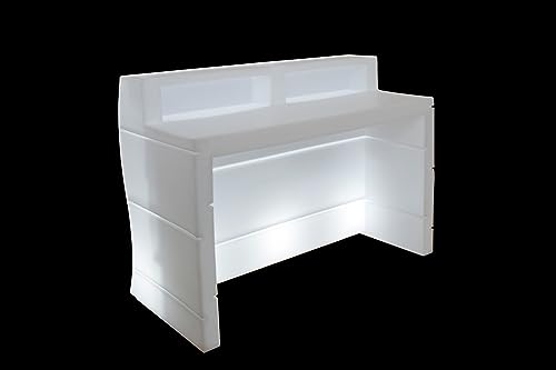 Kloris Bancone Banco Reception illuminato, per interni ed esterni. Cm 145x72,5. Made in Italy.