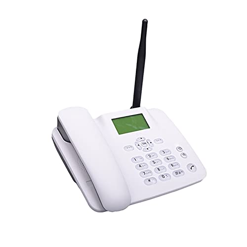 YIWEOG Telefono fisso senza fili 4G Supporto telefonico da tavolo GSM 850/900/1800/1900MHZ Scheda SIM Telefono cordless con antenna Radio Sveglia Funzione SMS per casa Casa Call Center Ufficio