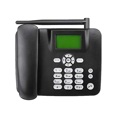 YIWEOG Telefono fisso senza fili 4G Supporto telefonico da tavolo GSM 850/900/1800/1900MHZ Scheda SIM Telefono cordless con antenna Radio Sveglia Funzione SMS per casa Casa Call Center Ufficio