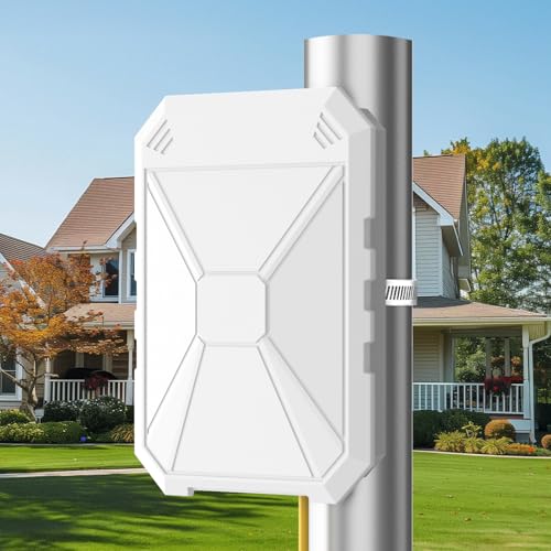 N300 Potente Ripetitore WiFi Esterno, wifi Extender Esterno, Amplificatore WiFi Con 4 antenne integrate, Resistente Alle Intemperie IP67, WPA/WPA2, Passivo PoE, Porta Ethernet, Per Giardino e Patio