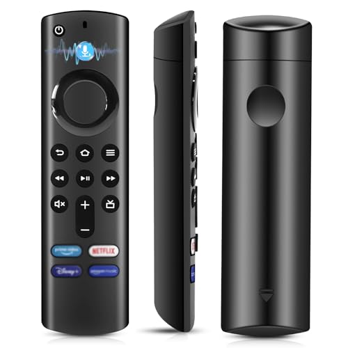Telecomando Vocale Sostitutivo(3 Gen) Compatibile per Amz Fir-e TV Stick 2nd Gen e 3rd Gen, Lite,4K,4K Max, Smart TV Cube 2nd e 3rd Gen, Con Funzione 4 Tasti di Scelta Rapida