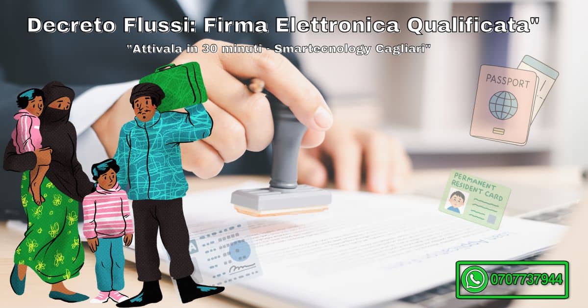 Cagliari: Decreto Flussi. Firma Elettronica Qualificata Attivala in 30 minuti