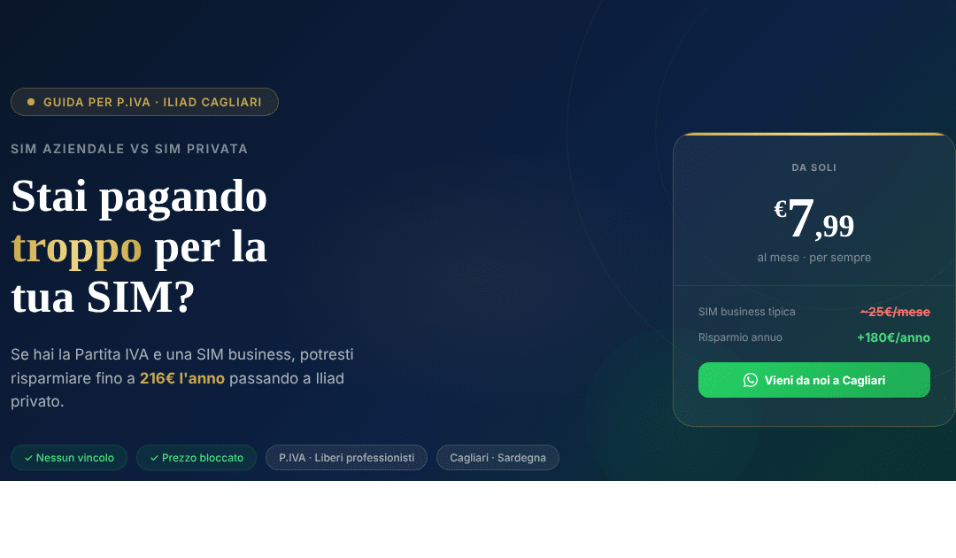 P.IVA e SIM aziendale: stai pagando troppo? Passa a privato facciamo tutto noi!